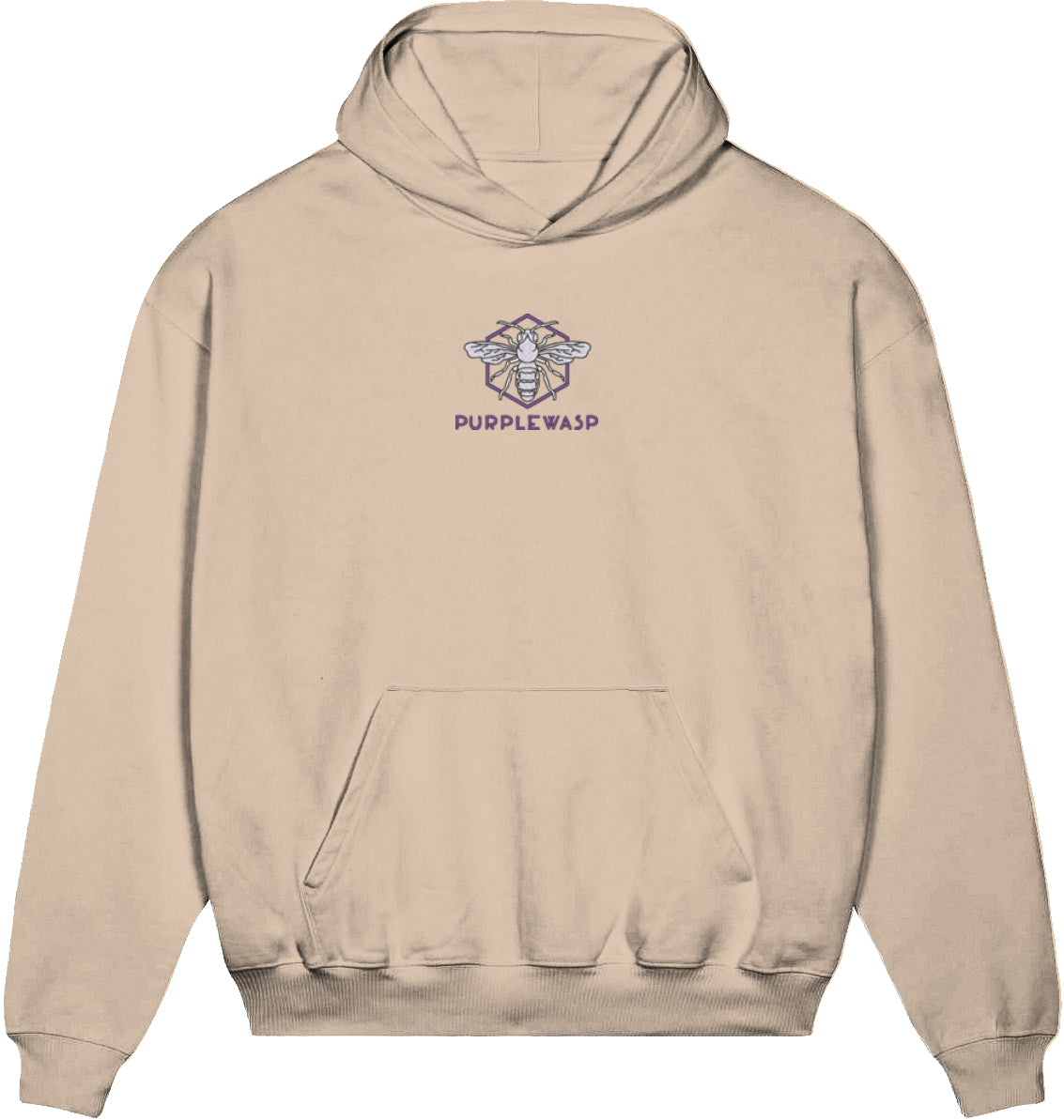 Essentials Oversize Heavy Hoodie in Desert Dust mit gesticktem Logo