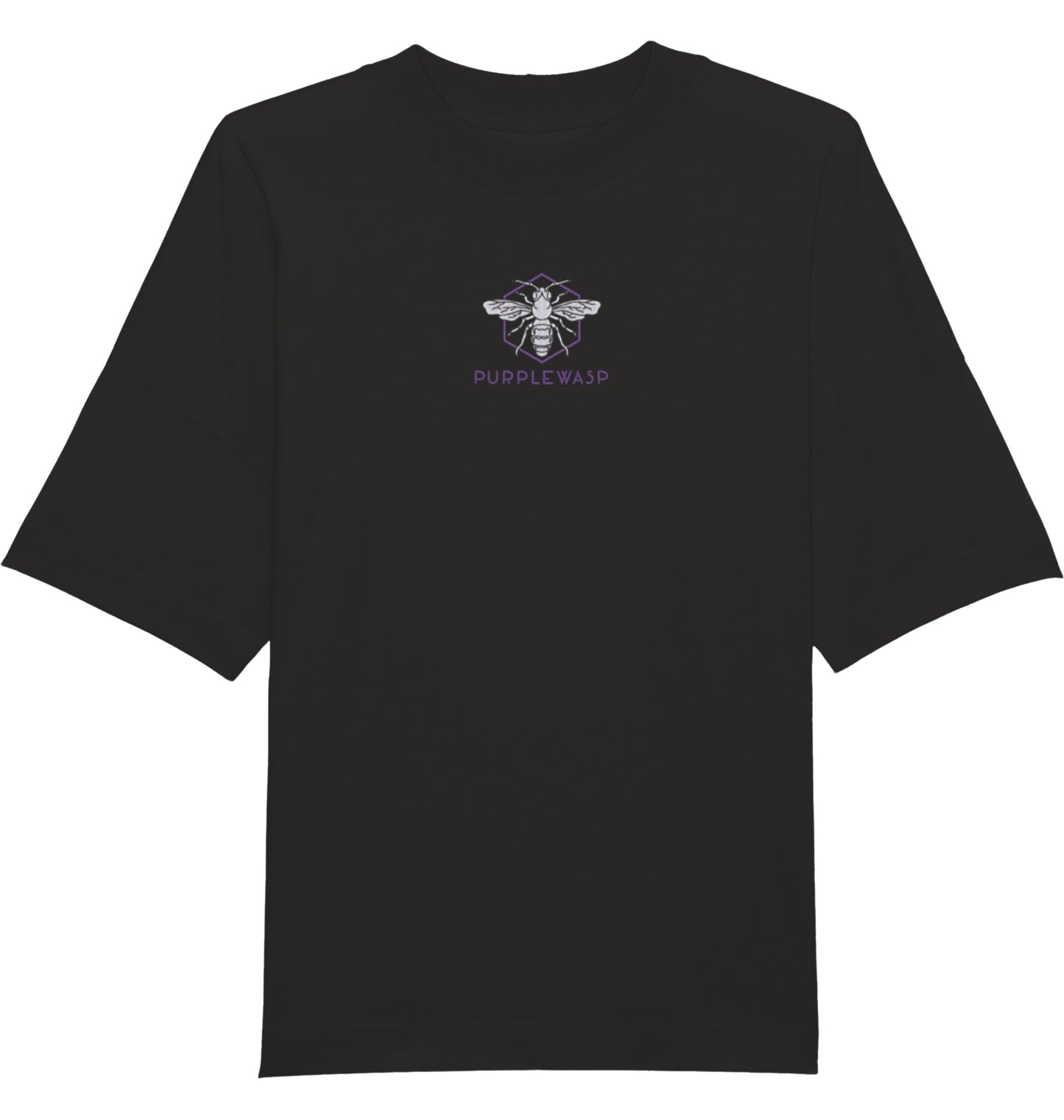 Essential Oversize T-Shirt in Schwarz mit gesticktem Logo