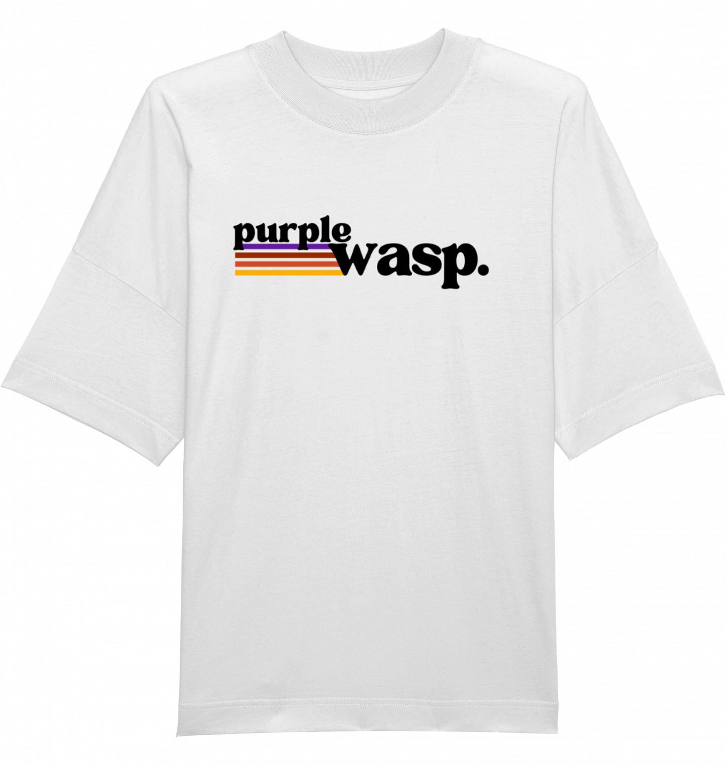 Oversize T-Shirt "Retro" in Weiß