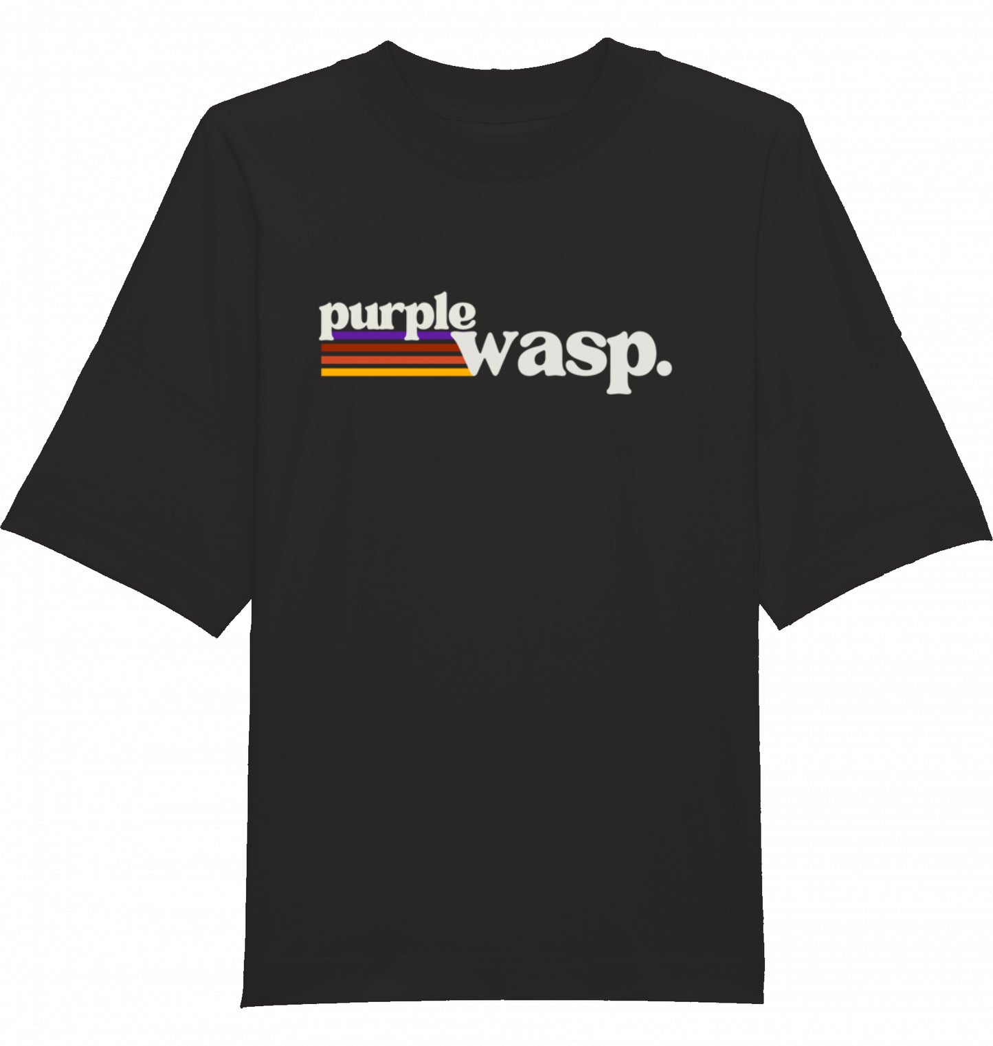 Oversize T-Shirt "Retro" in Schwarz